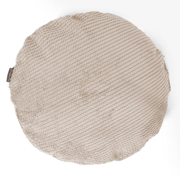 Fundas de Cojín Redondo 50cm - Pompón Crema 01