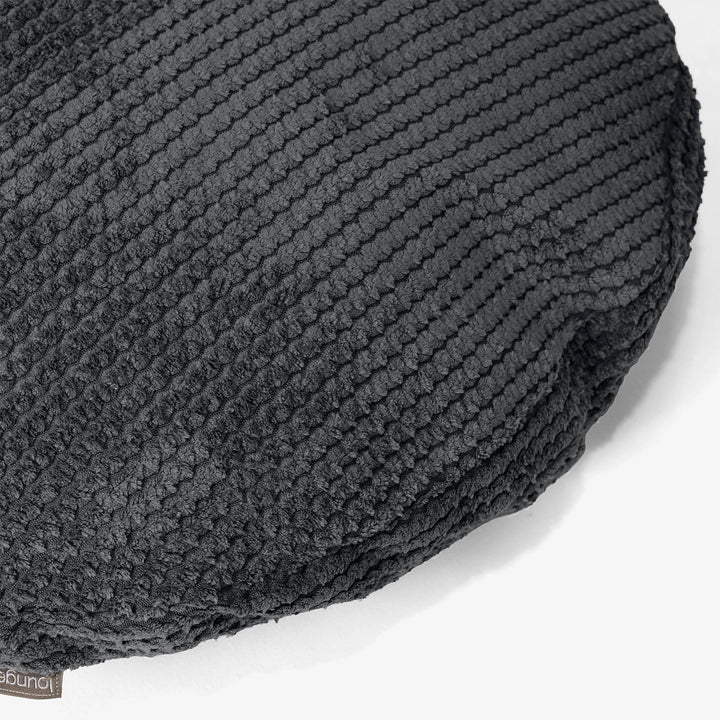 Fundas de Cojín Redondo 50cm - Pompón Negro 02