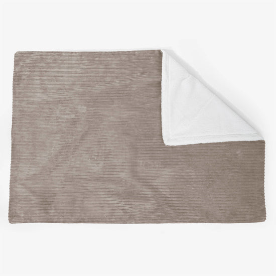 Manta de Sherpa Grande 140 x 200cm - Pana Clásica Marrón empolvado - 02