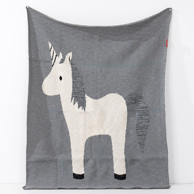 Manta de Sofá para niños - Punto Solo Unicornio 01