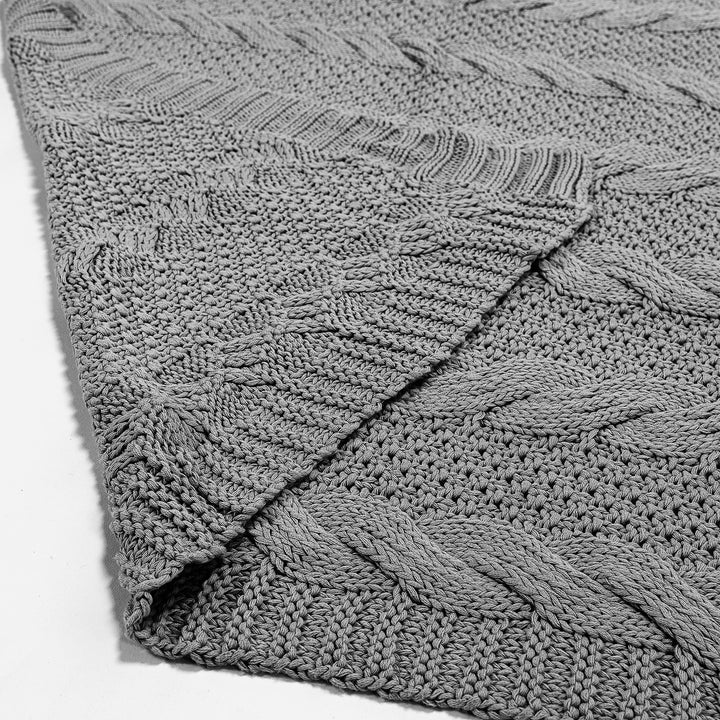 Manta de Sofá - Punto Cable Gris 02