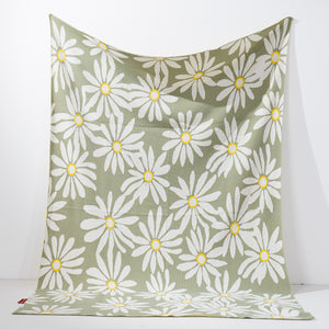 Manta de Sofá - Punto Floral Menta