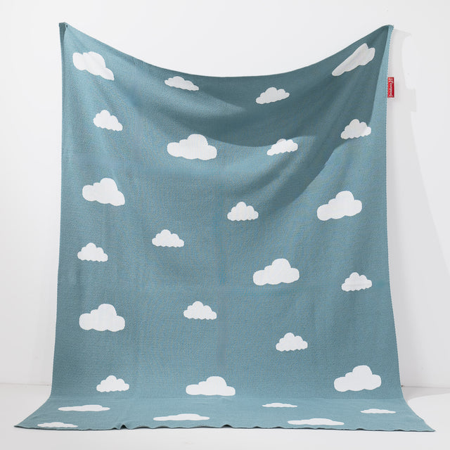 Manta de Sofá - Punto Nube Azul 01