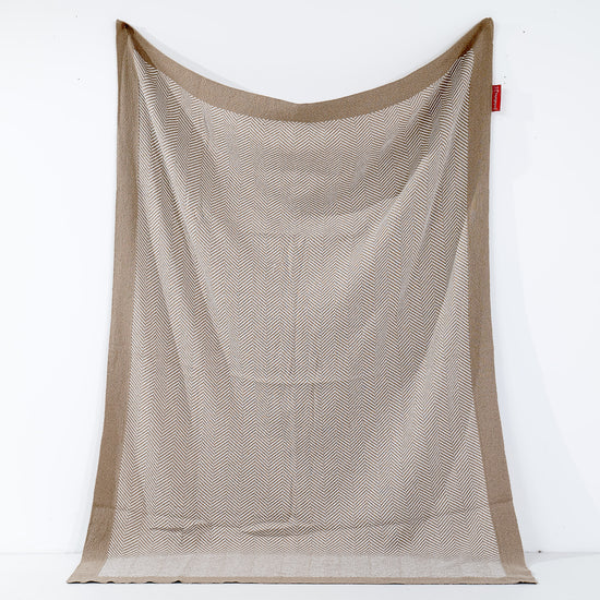 Manta de Sofá - Punto Tejido de Espiga Patrón Piedra 01