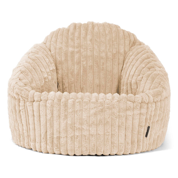 Puf Bubble - Pana de Felpa Ultra Crema 01