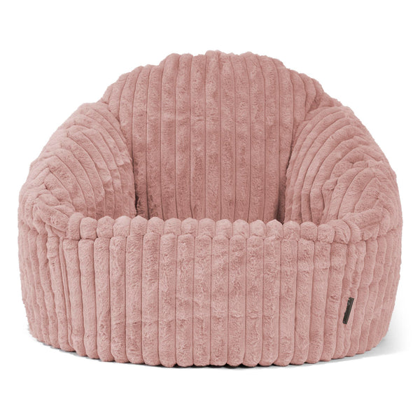 Puf Bubble - Pana de Felpa Ultra Rosa Empolvado 01
