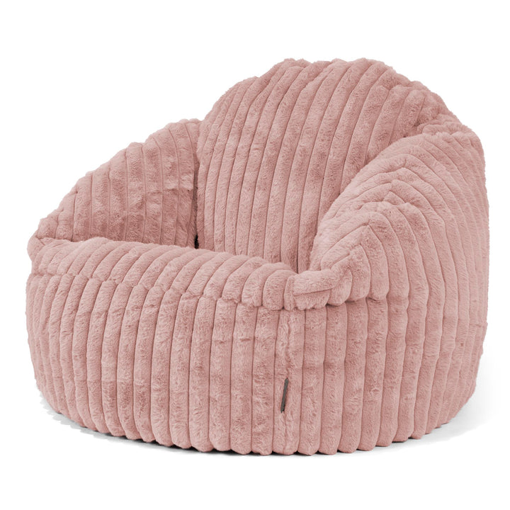 Puf Bubble - Pana de Felpa Ultra Rosa Empolvado 04