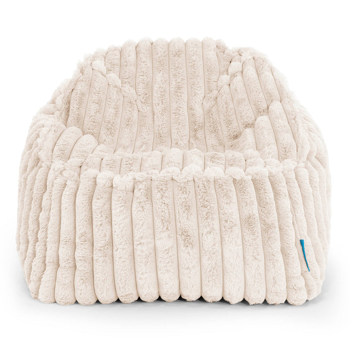 Puf Encorvado Niños 2-6 años - Pana de Felpa Ultra Crema 02