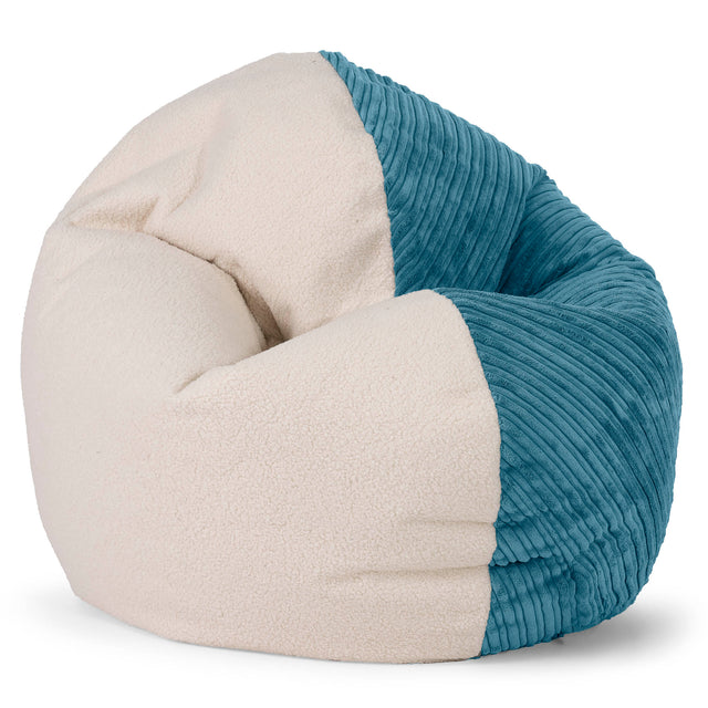 Puf Flexiforma Juniors 2-14 años - Boucle & Pana Clásica Egeo Azul 01