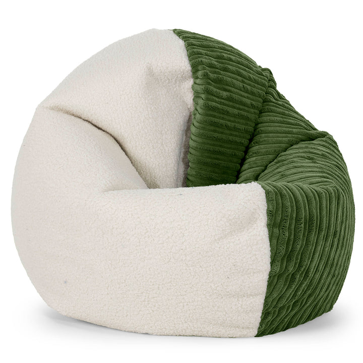 Puf Flexiforma para Adulto - Boucle & Pana Clásica Bosque Verde 01