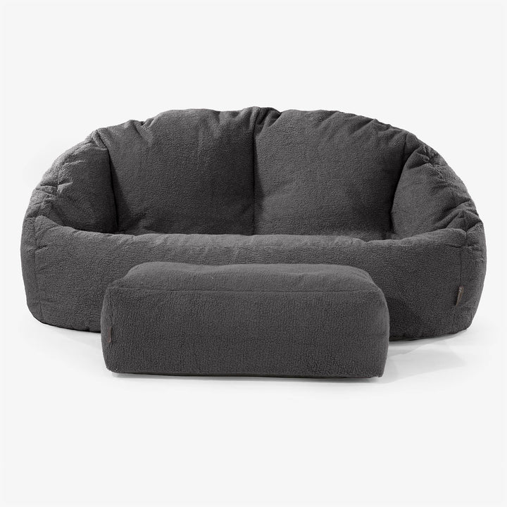 Puf Grande Bubble - Boucle Grafito 02