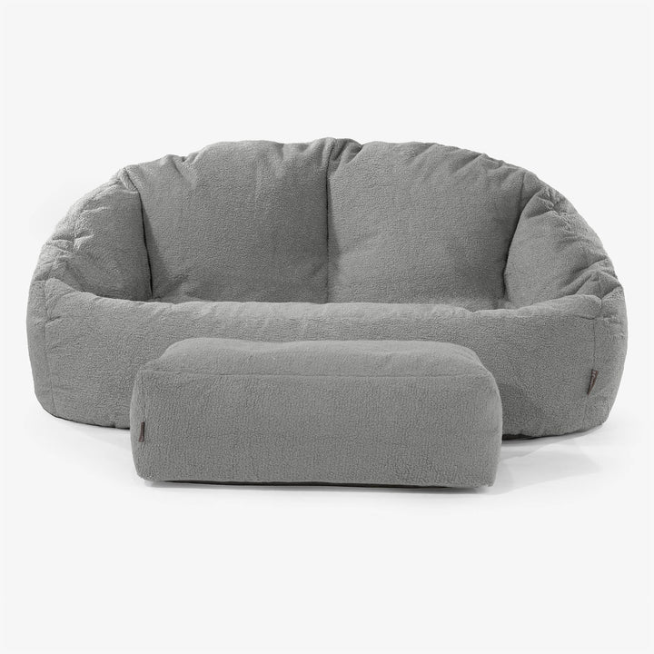 Puf Grande Bubble - Boucle Gris 02