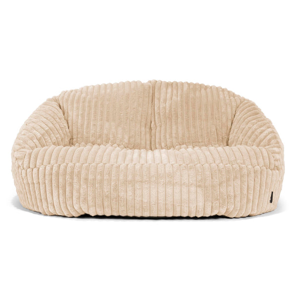Puf Grande Bubble - Pana de Felpa Ultra Crema 01