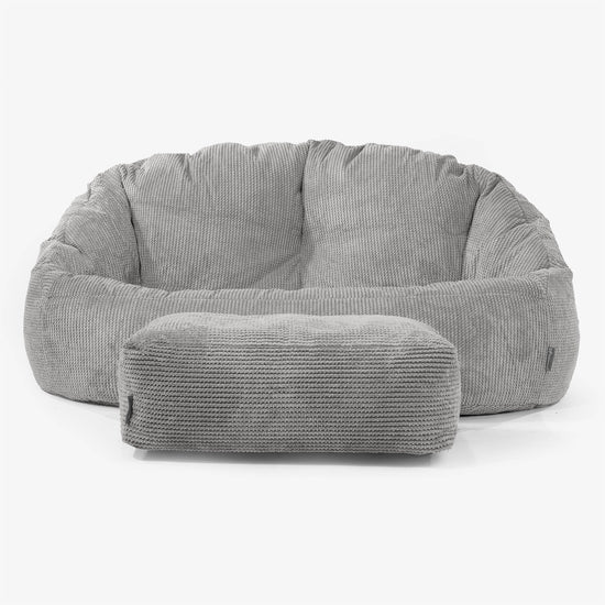 Puf Grande Bubble - Pompón Carbón Gris 02