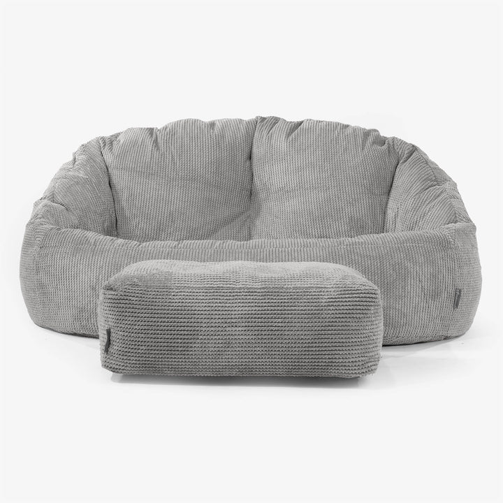 Puf Grande Bubble - Pompón Carbón Gris 02