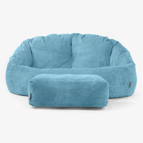 Puf Grande Bubble - Pompón Egeo Azul 02