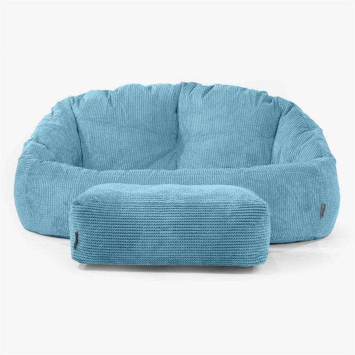 Puf Grande Bubble - Pompón Egeo Azul 02