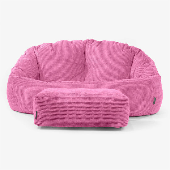 Puf Grande Bubble - Pompón Rosa 02