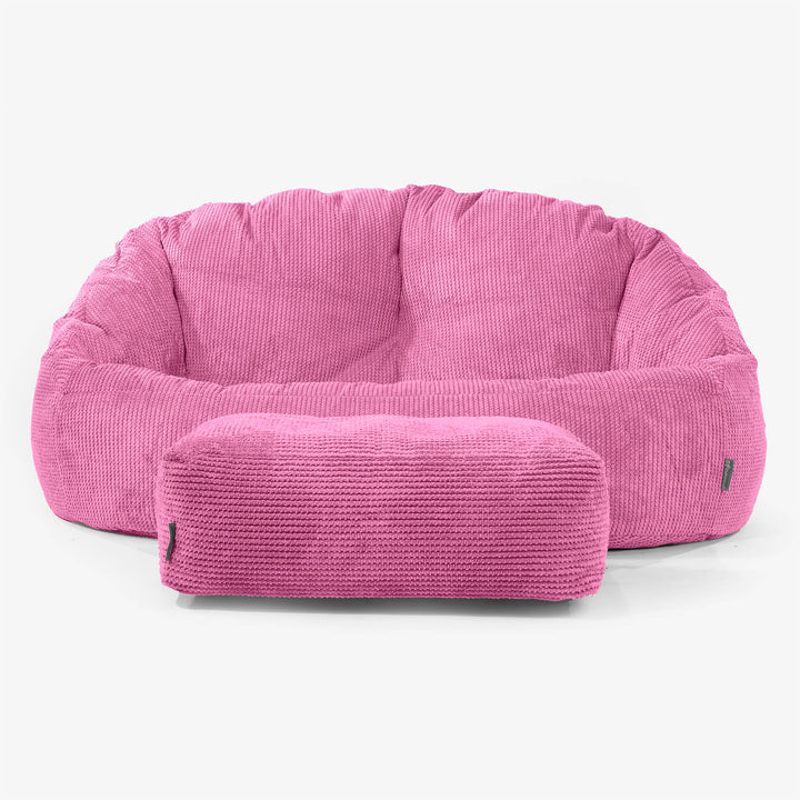 Puf Grande Bubble - Pompón Rosa 02