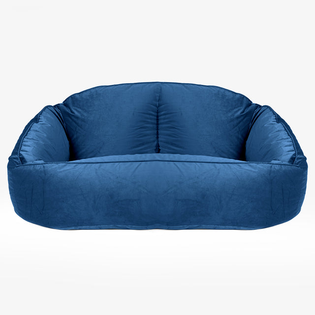 Puf Grande Bubble - Terciopelo Azul Marino 01