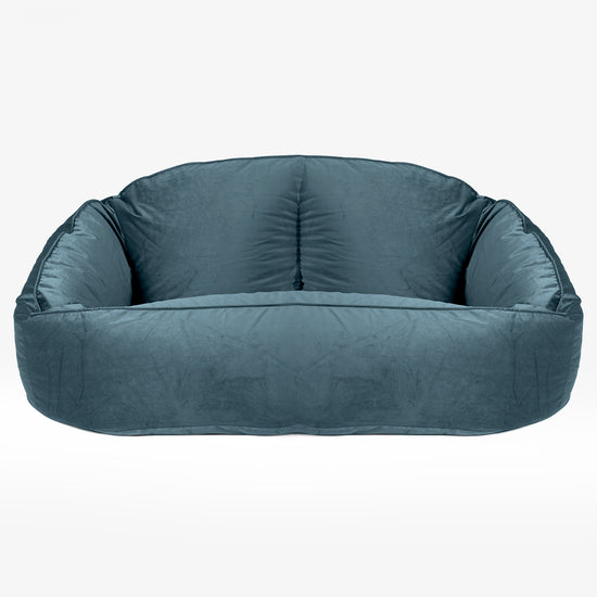 Puf Grande Bubble -  Terciopelo Turquesa 01