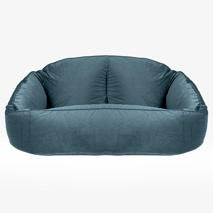 Puf Grande Bubble -  Terciopelo Turquesa 01