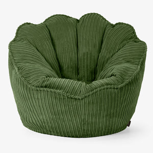 Puf Saco Natalia - Pana Clásica Bosque Verde