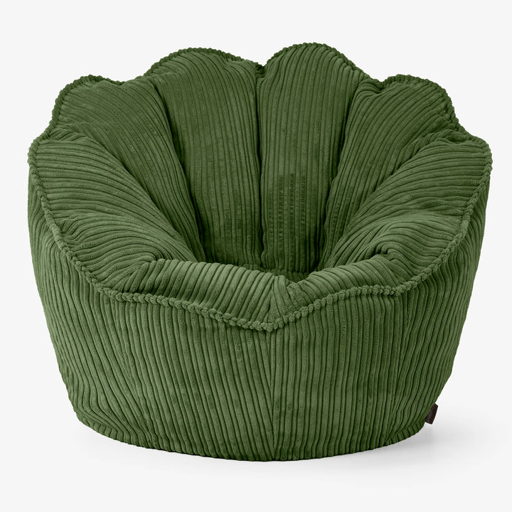 Puf Saco Natalia - Pana Clásica Bosque Verde 01
