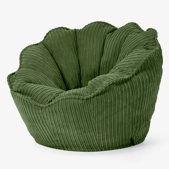 Puf Saco Natalia - Pana Clásica Bosque Verde 02