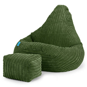 Puf Silla de Juego para Niños 1-5 años - Pana Clásica Bosque Verde