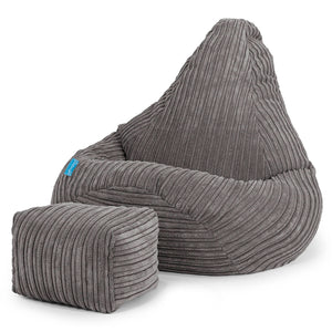 Puf Silla de Juego para Niños 1-5 años - Pana Clásica Grafito