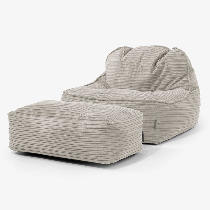 Puf Silla Encorvada 2.0 - Pana Clásica Visón 02