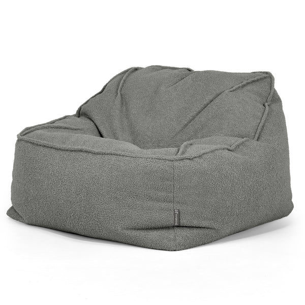 Puf Silla Encorvada - Boucle Gris