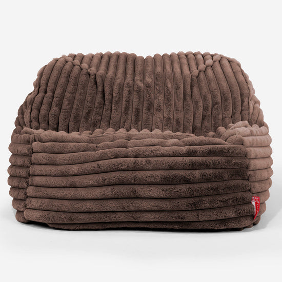 Puf Silla Encorvada - Pana de Felpa Ultra Café 02