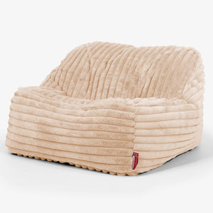 Puf Silla Encorvada - Pana de Felpa Ultra Durazno