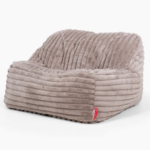 Puf Silla Encorvada - Pana de Felpa Ultra Visón