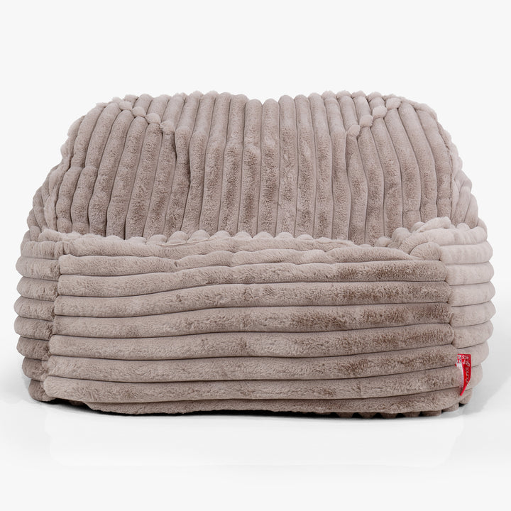 Puf Silla Encorvada - Pana de Felpa Ultra Visón 02