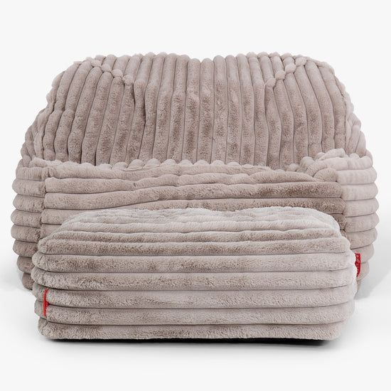 Puf Silla Encorvada - Pana de Felpa Ultra Visón 03