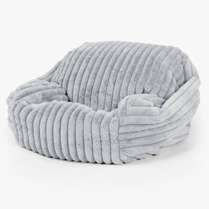 Puf Silla Sabina - Pana de Felpa Ultra Azul Huevo de Pato