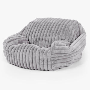 Puf Silla Sabina - Pana de Felpa Ultra Gris