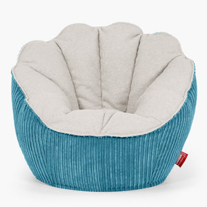Puf Saco Natalia - Boucle & Pana Clásica Egeo Azul