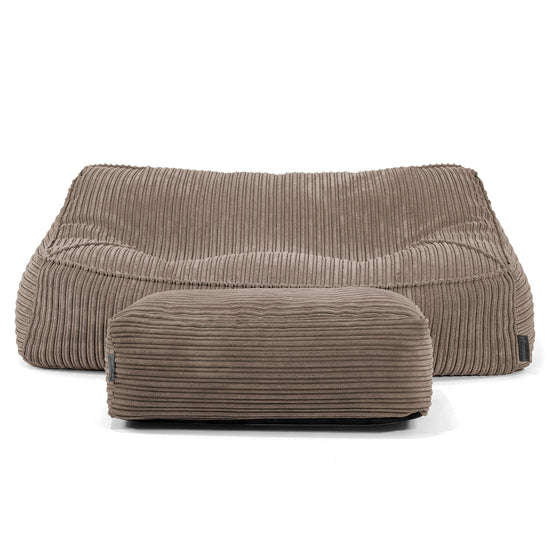 Puf Sillón Encorvado - Pana Clásica Marrón empolvado 02