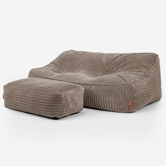 Puf Sillón Encorvado - Pana Clásica Marrón empolvado 02