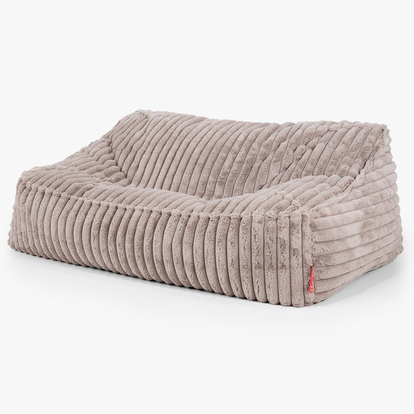 Puf Sillón Encorvado - Pana de Felpa Ultra Visón 01