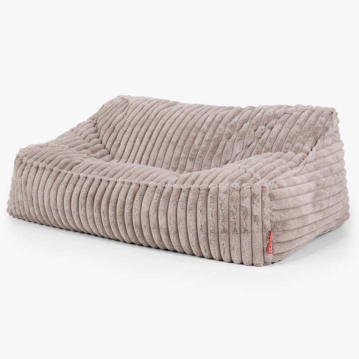 Puf Sillón Encorvado - Pana de Felpa Ultra Visón 01