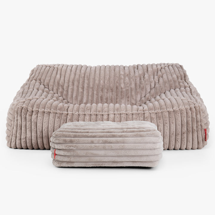Puf Sillón Encorvado - Pana de Felpa Ultra Visón 03