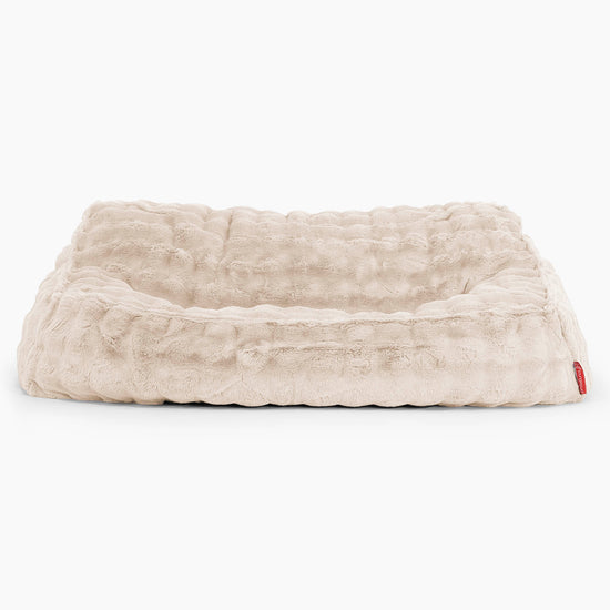Puf Sillon Encorvado - Piel Sintética de Burbuja Crema 02