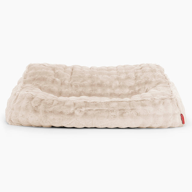 Puf Sillon Encorvado - Piel Sintética de Burbuja Crema 02