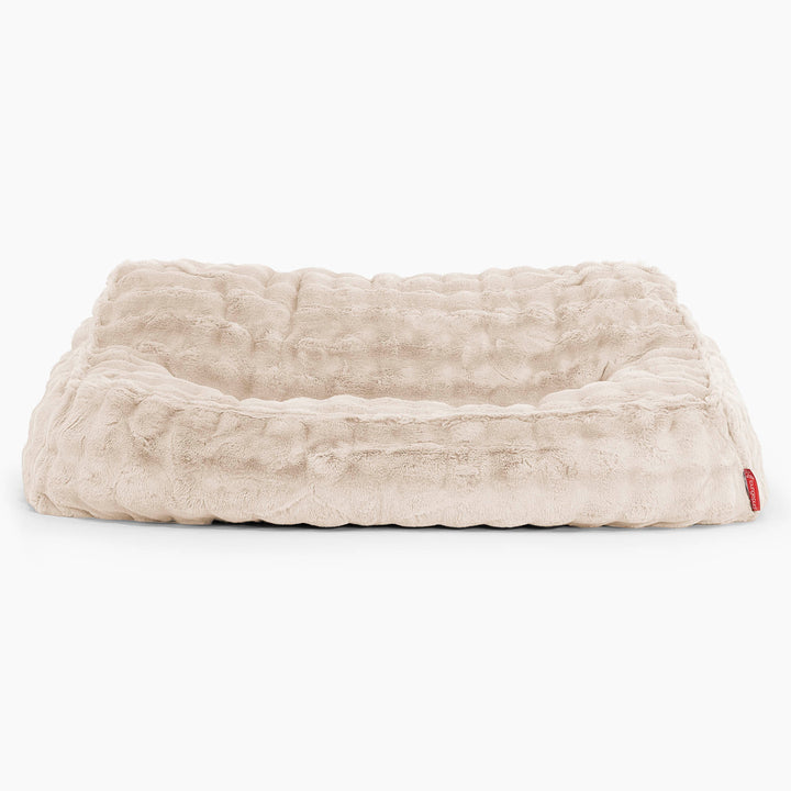 Puf Sillon Encorvado - Piel Sintética de Burbuja Crema 02