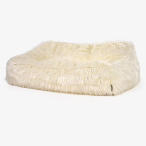 Puf Sillón Encorvado - Piel Sintética Mongola Crema